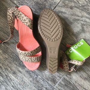 NWT Crocs Wedges